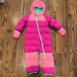 The north face girls snowsuit size 2t pink